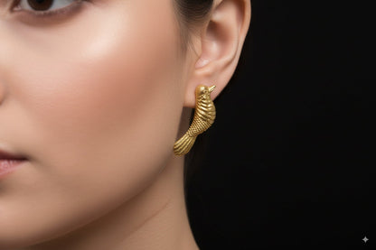 Swastik long chain earrings